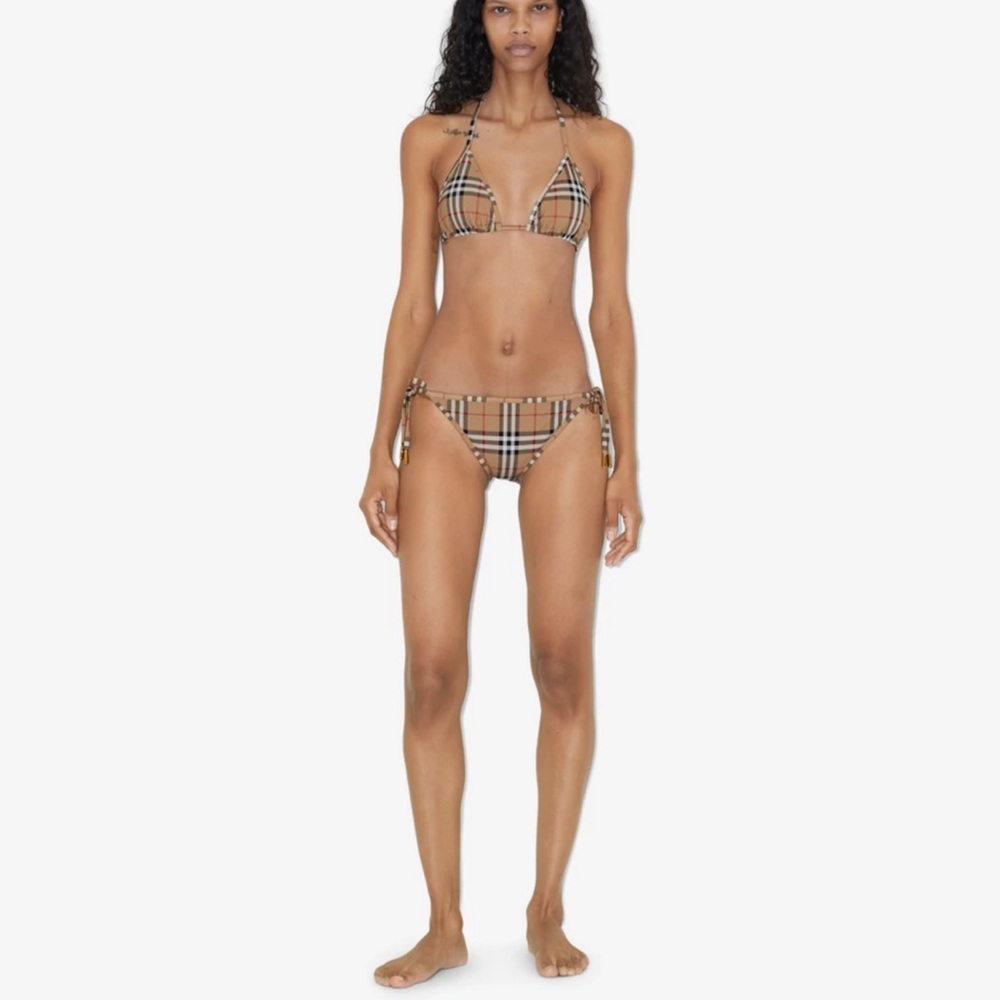 Burberry Check Triangle Bikini Set